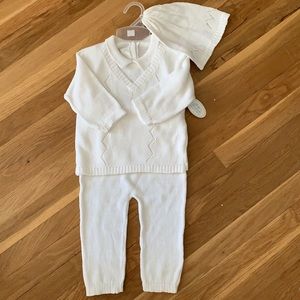 Boy’s 18m Knit Baptismal Christening Outfit